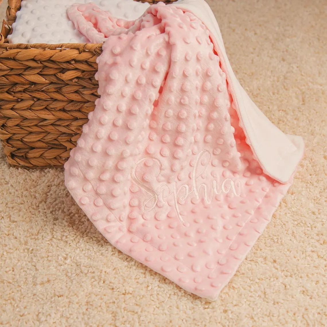 Personalized Swaddle Blanket Baby Throw Blanket Newborn With Name Cute Toddler Soft Plush girl boys Gifts