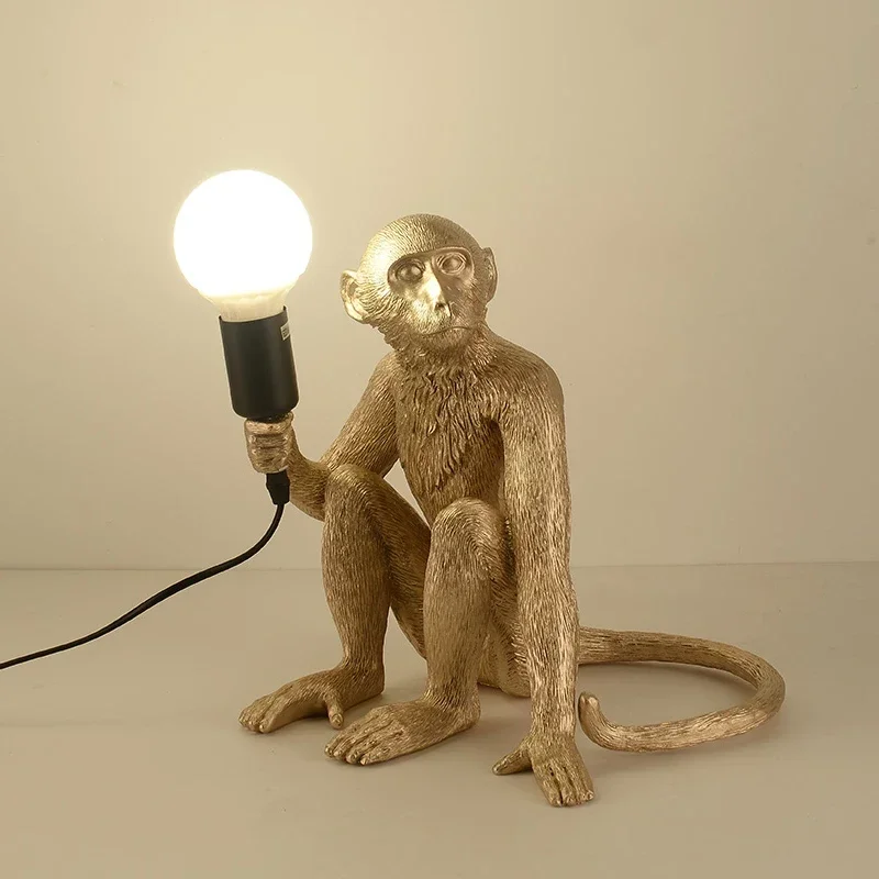 Modern LED Pendant Lamp Resin Simian Art Monkey Pendant Light for Living Parlor Study Room Corridor Lights Home Interior Decor pendant lights pendant lamp