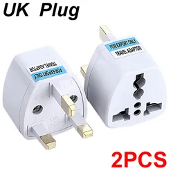 Universal Travel Power Plug Adapter - Dual Pack, Worldwide Compatibility (UK - 3plug)