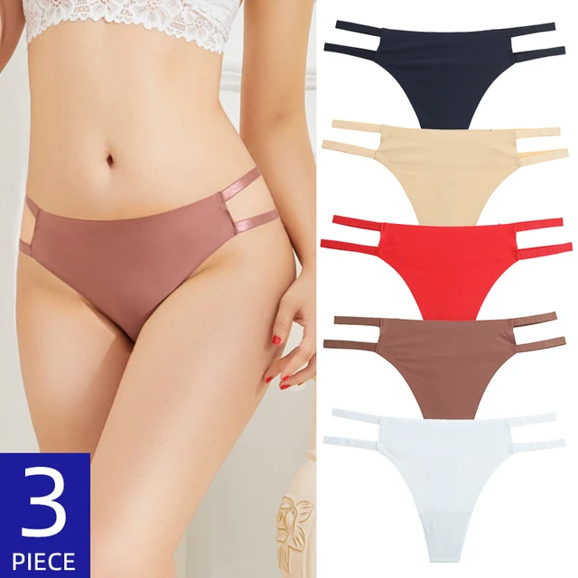 Women's Sexy Panties Strappy Thong Panties Seamless Underwear For