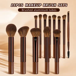 Deluxe 17 - Piece Makeup Brush and Accessory Collection with Stylish Carrying Bag (13 Makeup Brushes)