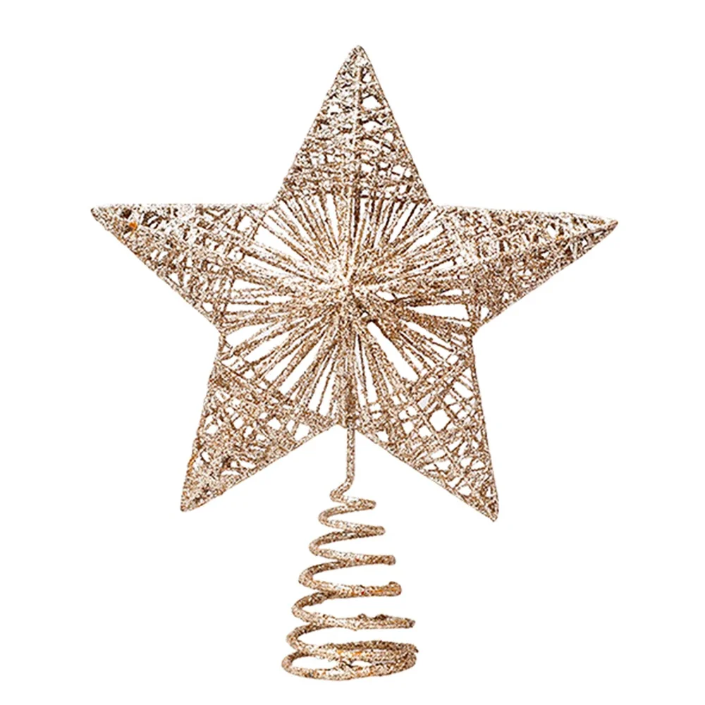 

Gold Glitter Christmas Tree Top Iron Star Tree Topper Christmas Decorations For Home Navidad Ornaments New Year Decor Natal Noel