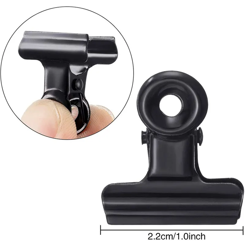Bulldog Clips Mini Metal Hinge Clips Tiny Binder Paper Clamps Fabric Sewing Clip for Paper DIY Art Crafts Photo Wall Decor 10Pcs