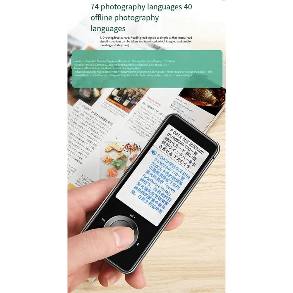 Offline Language Translator M9 Instant Voice Translator Meetings ABS Material Accurate Translation Compact Size