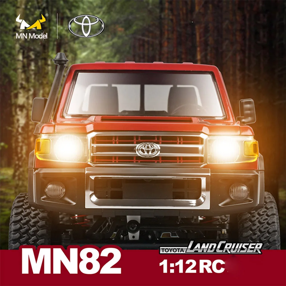 Coche todoterreno teledirigido MN82 1:12, escala completa, versión RTR, 2,4G, 4WD, 280, Motor proporcional, regalos para niños