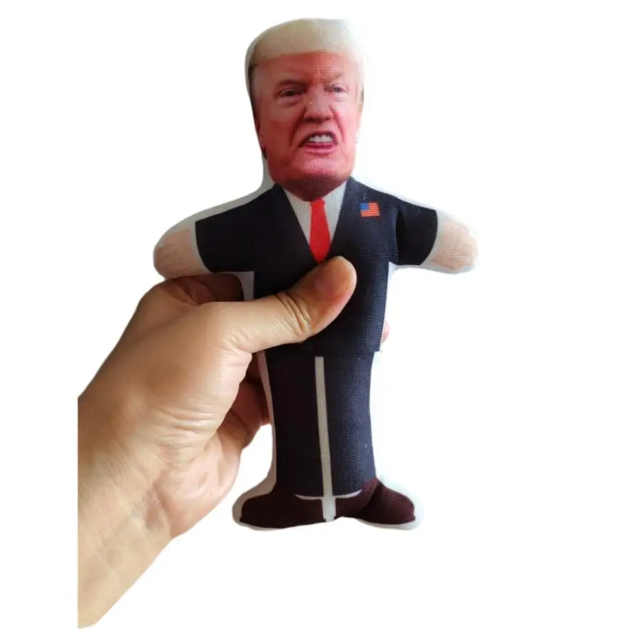 Donald Trump Political Parody Novelty Durable Dog Chew Toy with Squeaker bite resistant pet toys durable plush Squeak Dog Toys 6