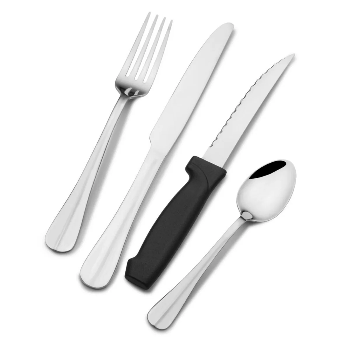 

Simplicity 16-Piece 18.0 Flatware Set, Service For 4 With Steak Knives