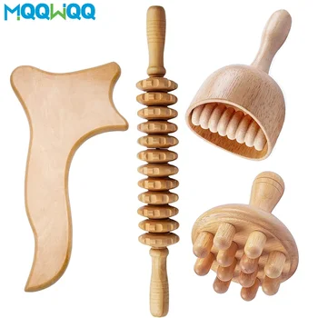 Wood Therapy Massage Roller Stick Wood Massage Cup Wooden Lymphatic Drainage Gua Sha Tool Body Shaping Muscle Massage Relaxation 1