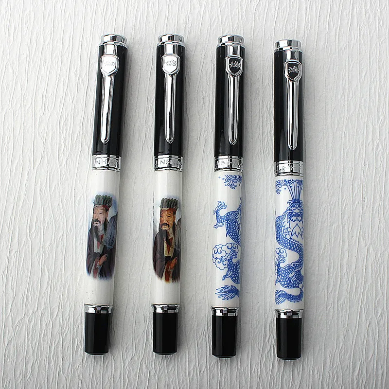 

Jinhao 8802 Classic Design Ceramic Color Brand Metal Ink Fountain Pen Office Executive Business Mens Pen