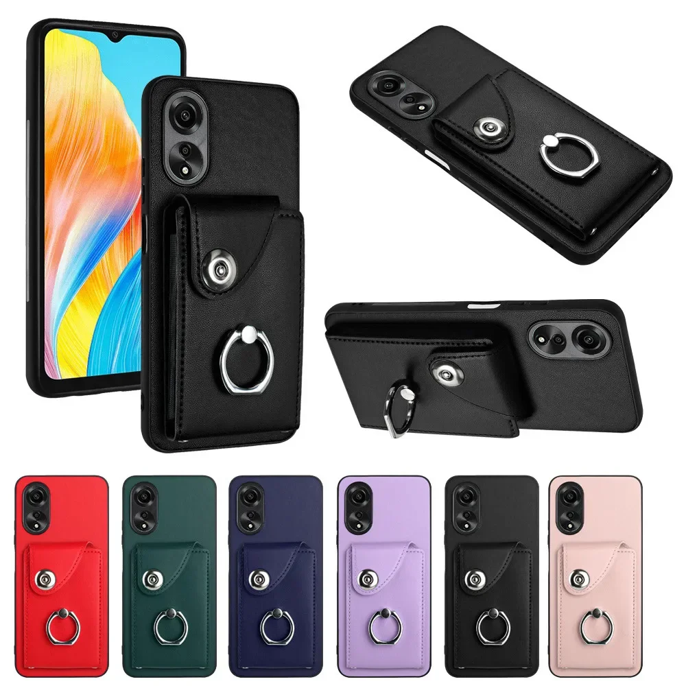 

For OPPO A79 A 78 A58 5G Luxury Case Camera 360 Protect Leather Back Cover For OPPO A78 A 58 79 A38 A18 A17K Card Slot Etui