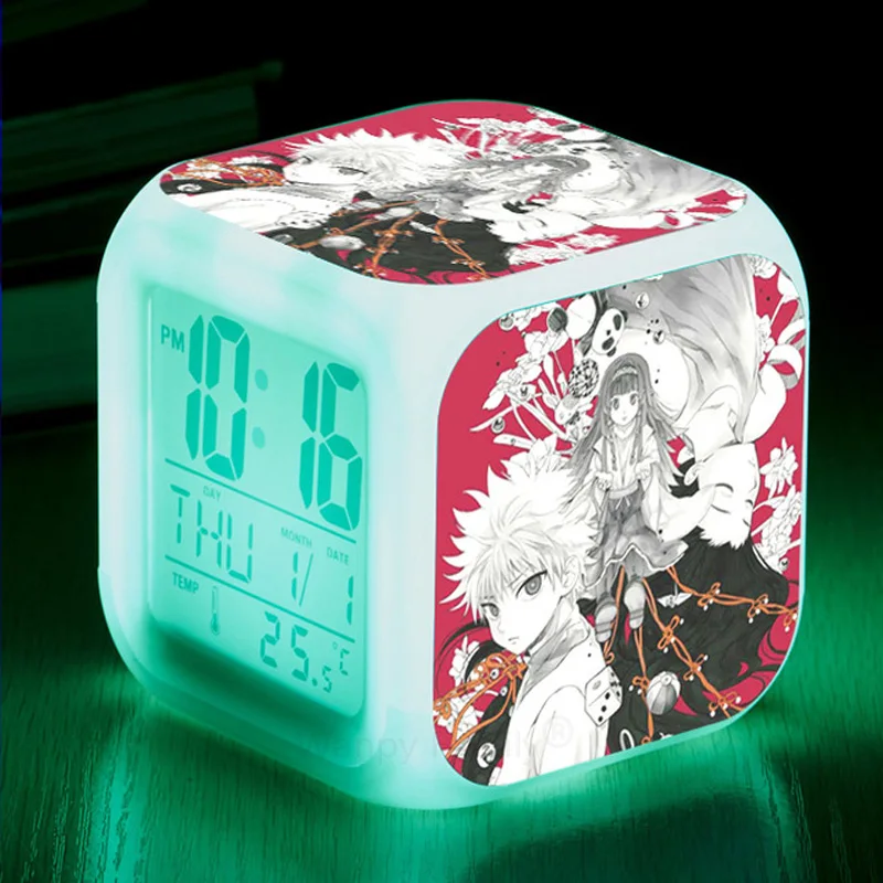 Trendy Japanese Anime Hunter X Hunter Alarm Clock Color Luminous Multi-function Digital Alarm Clock Children's Birthday Gifts 2