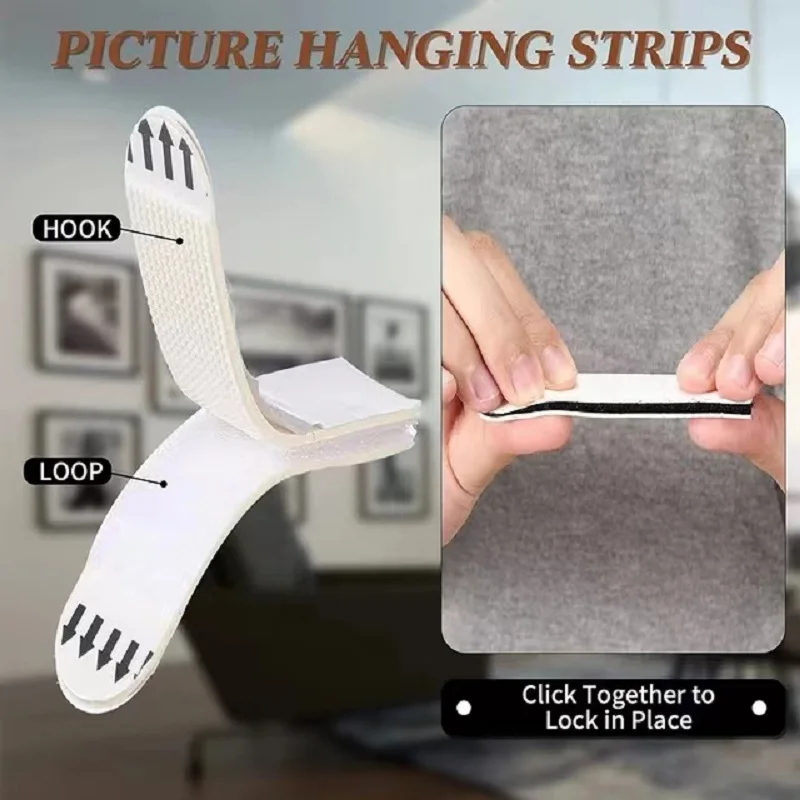 Hook And Loop Sticker Tape Punch-free Frame Strip Tape For Light Weight Hanging And Picture Frame