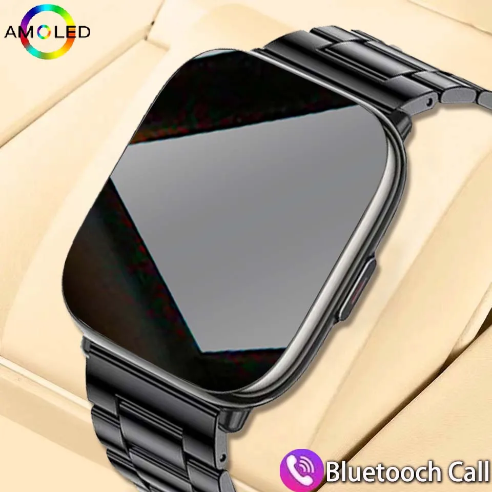 smart watch AMOLED Screen Bluetooth Call NFC Calendar Heart Rate Blood Pressure Sport Smartwatch Men Women