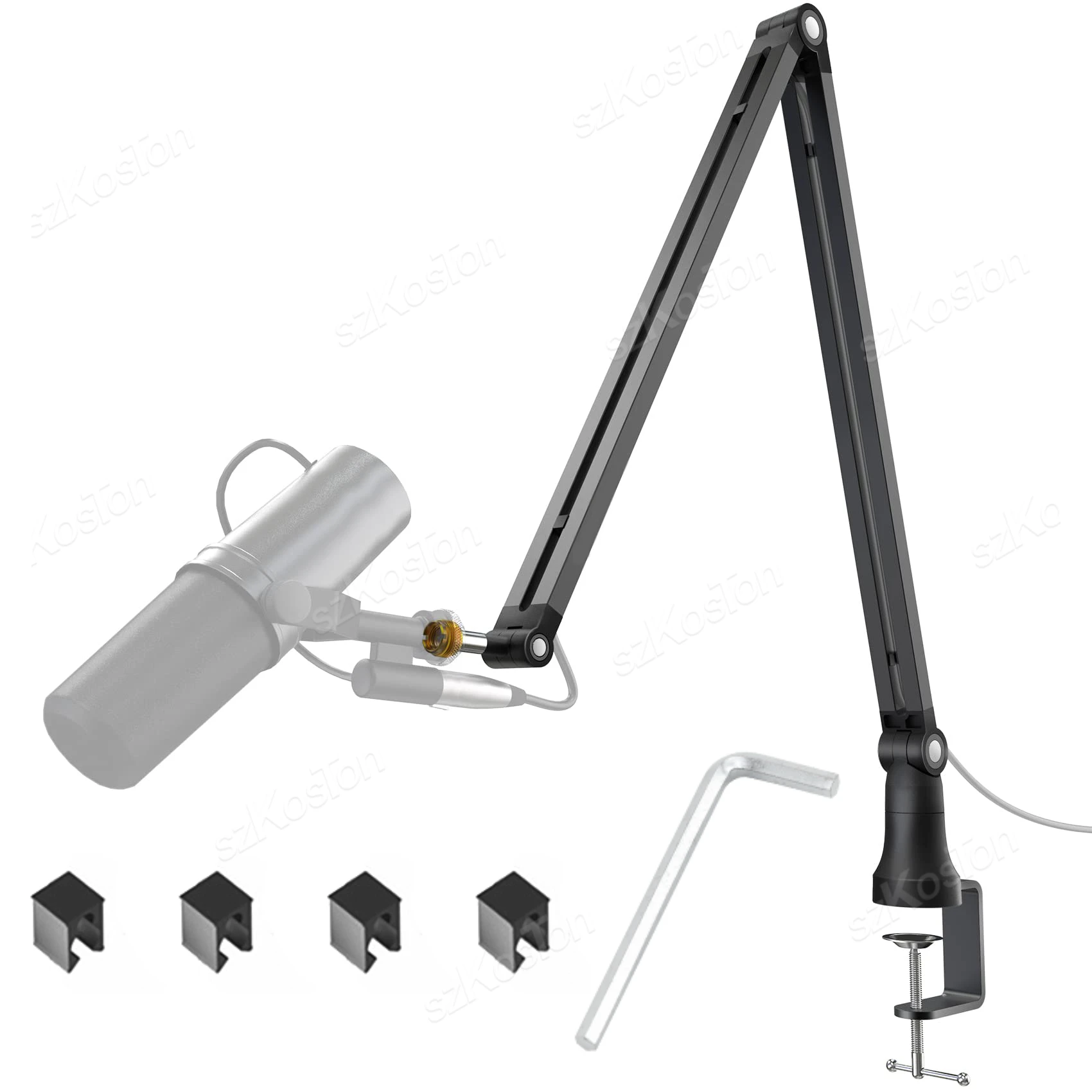 Microfone Stand Boom Braço com Desk Mount Montagem Ajustável Dobrável em Tesoura Microfone para Hyperx Quadcast a8 A6v K658 K688 K669