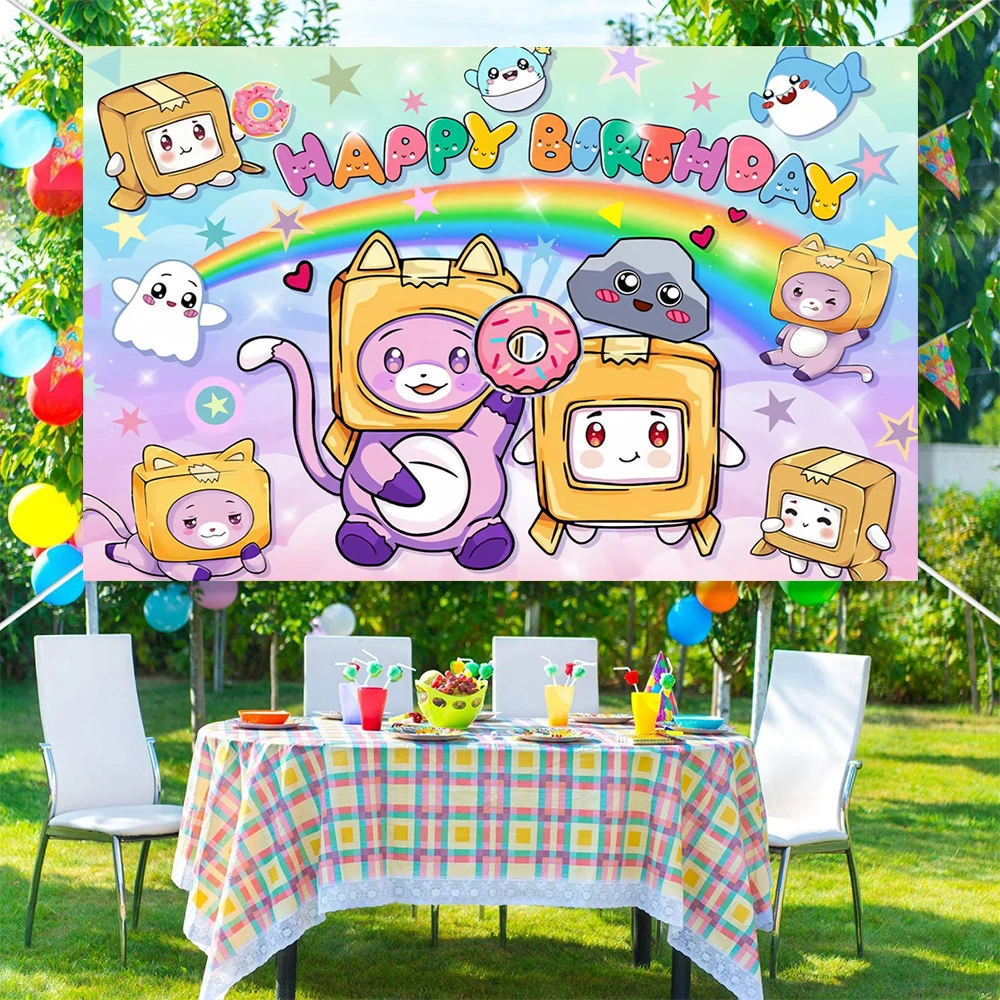 Cartoon Lankybox Birthday Party Balloon Banner Background Cake Topper Baby Shower Decoration Supplies Game Party Gift Photo Prop party supplies birthday backdrop party decoration photography props photo booth props