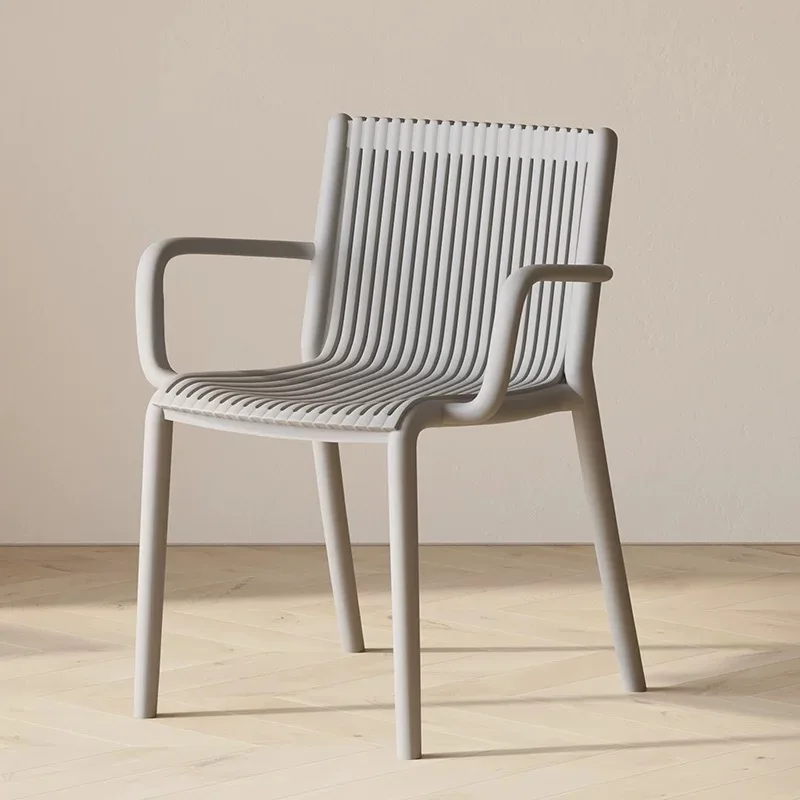 Household small apartment new coffee chair plastic armchair simple cream wind leisure makeup stool