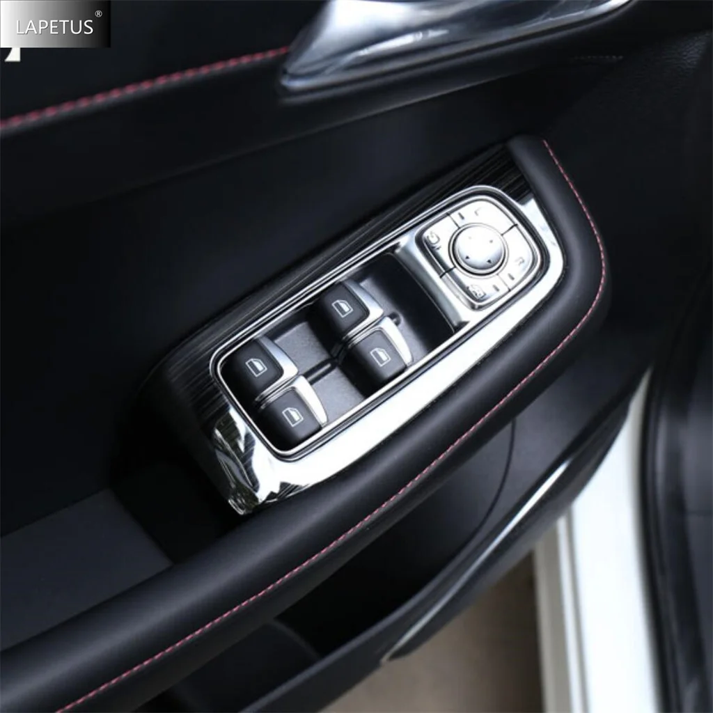 Lrporyvn per MG ZS 2017-2021 Coperchio 'Interruttore del Pulsante del Finestrino 'Auto Cornice per Il Sollevamento del Vetro Accessori per la Decorazione nel Acciaio Inossidabile