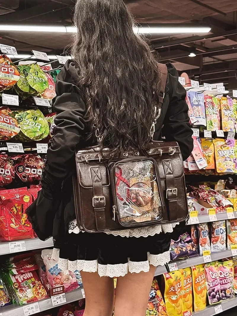 Lolita Ita Bag School Mochila Large Capacity Crossbady Mochilas Mujer Commuter Square Backpack New Original Women Bags 2