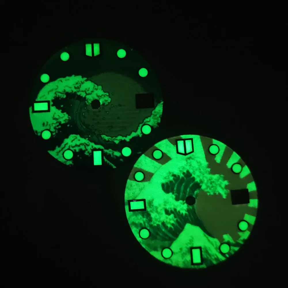 29Mm Kanagawa Orologio Quadrante Fit Seiko Nh35 Nh35A Nh36 Movimento