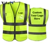 DIY Logo Nighttime Traffic Environment Hygiene Garden Architecture Multi Pocket Reflective Protective Clothing Reflective Coat 1