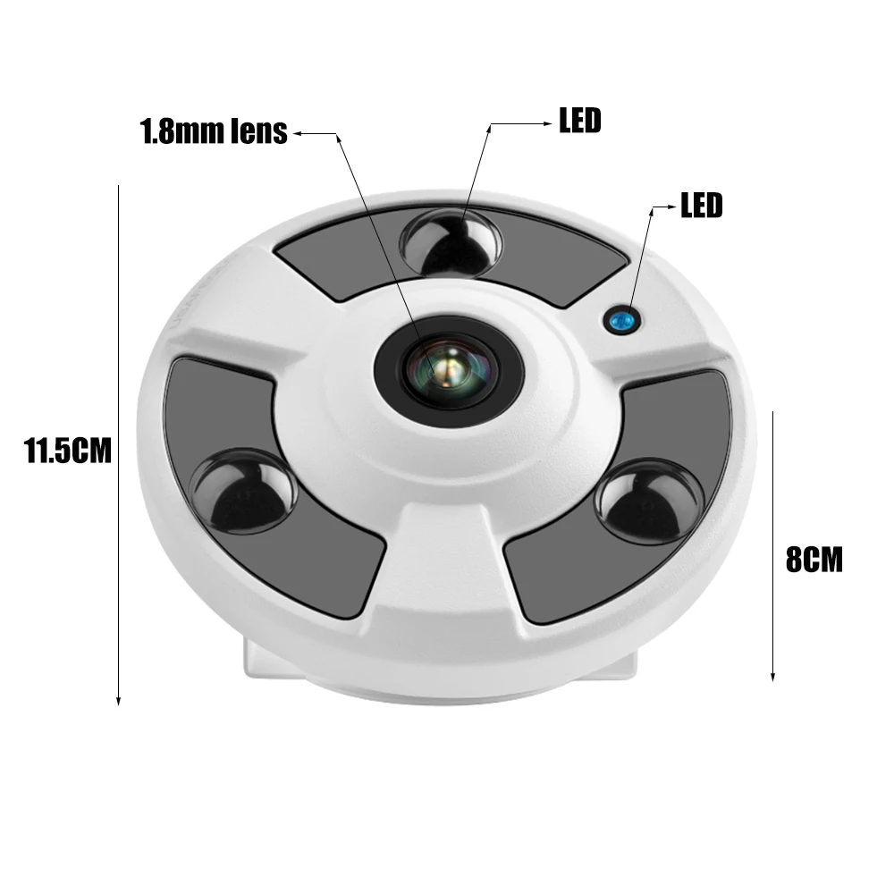 USAFEQLO IP ī޶  ũ 1.7mm   , ONVIF  NVR ̺, ǳ DC12 V, POE 48V, H.265, 4K, 2K, 8MP, 4MP