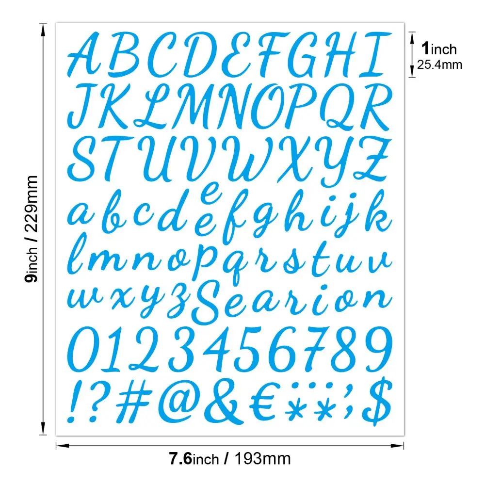 Lettre Autocollant et Chiffre Adhésif Stickers de Lettres Majuscules