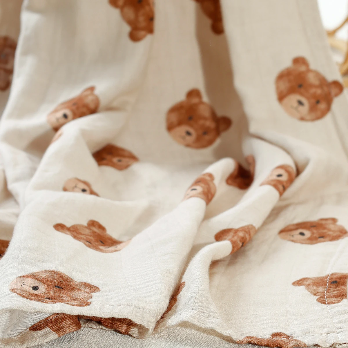 Kangobaby #My Soft Life# Premier Bamboo Cotton Baby Muslin Swaddle Blanket Breathable Newborn Wrap Infant Bath Towel 120x110cm 4