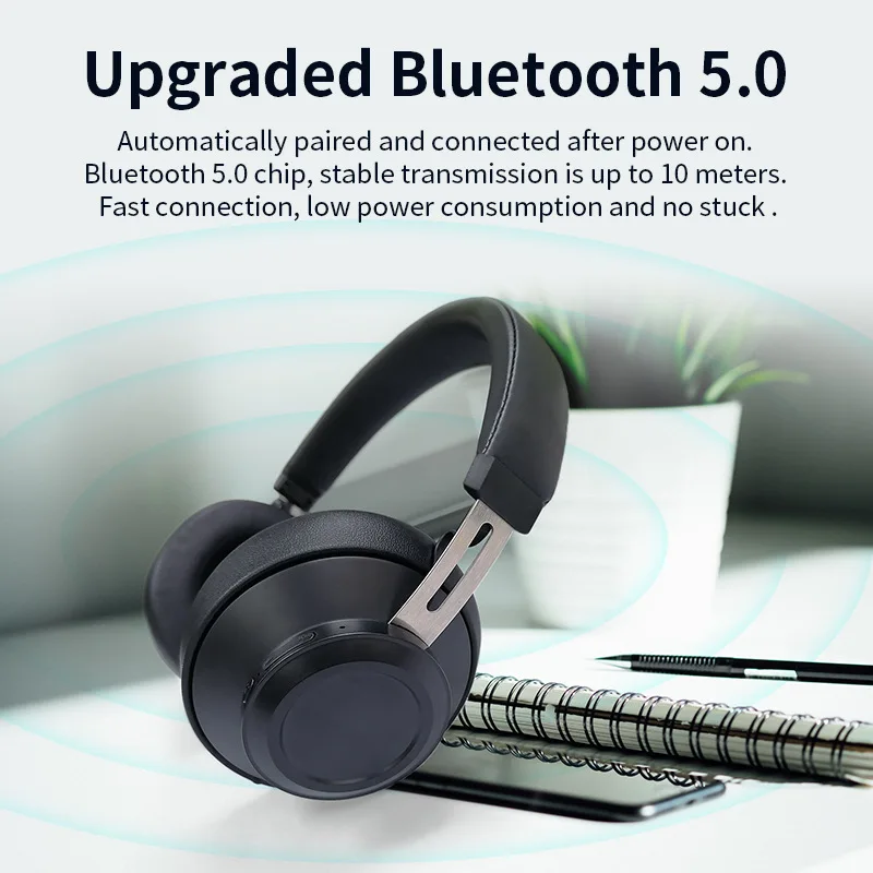 Bluedio Bt5 Fone de Ouvido sem Fio Bluetooth Fone de Ouvido com Fio sobre a Orelha Esporte Fone de Ouvido 57 mm Unidade 1520h Tempo de Jogo Mic para Chamada de Telefone - Image 4
