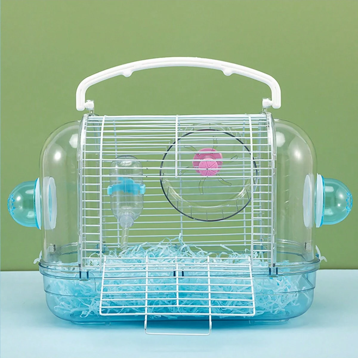 Portable Hamster Cage Multi-Layer Short Hamster Habitat Small Animal Travel Cage Fence Mouse Suitable for Mouse Sand or Other Small Pets