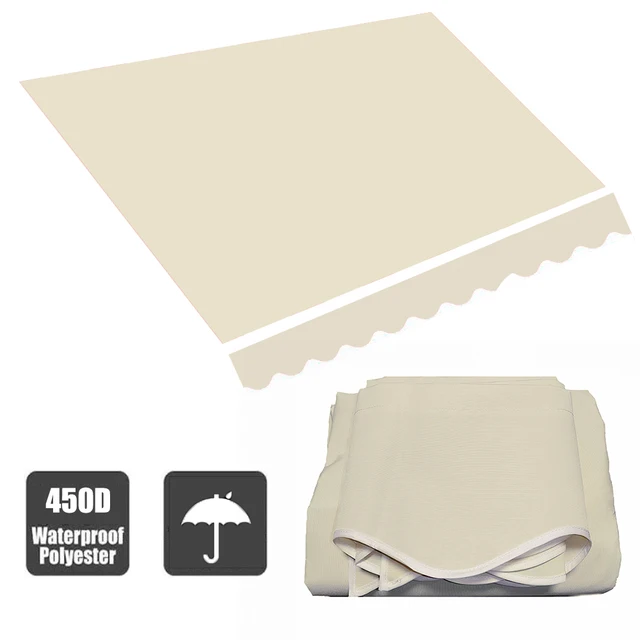 Krém Színű Csíkok Teleszkópos Lombkorona Csereanyag Poli Szövet Kültéri Napellenző Vízálló Anyagbolt Szalaghirdetés Uv Blokk