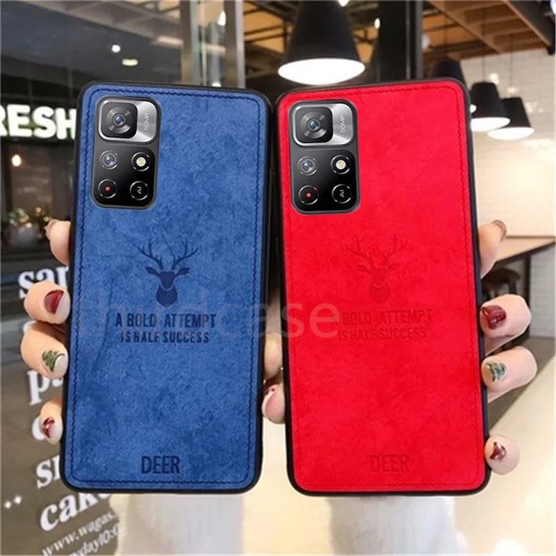 3D чехол с тканевой текстурой оленя противоударный для Xiaomi 11T Pro Redmi Note 10s 9s 9 Lite 5G 10