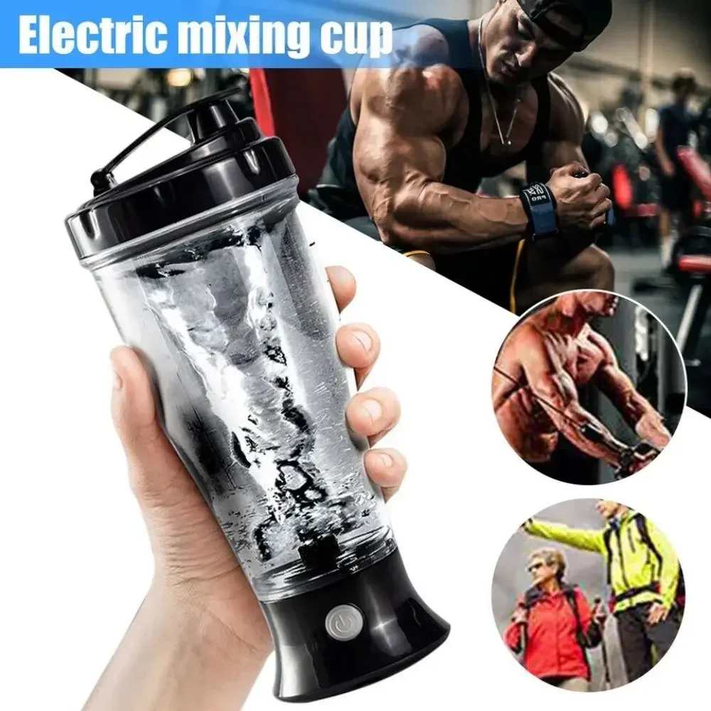 Portable Electric Shaking Cup Milk Protein Powder Shaker Cup Fitness Plastic Water Bottle Fitness Sports Lazy