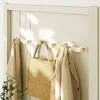 Coat Hanger Wall Mount Creative Wave Iron Hooks Row No Punch Wooden Hanger Functional Wall Hook Rack Porch Bathroom Coat Hook 4