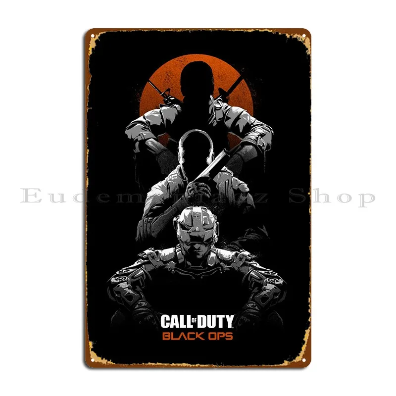 

Металлический плакат Cod Black Ops для создания железная фотография