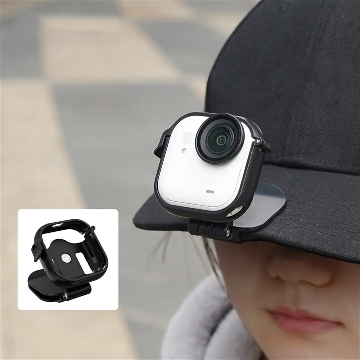 Insta360 GO 울트라 카메라용 N05R 모자 클립 조정 가능한 보호 고정 테두리 캡 클립 브림 어댑터 POV Vlog 마운트