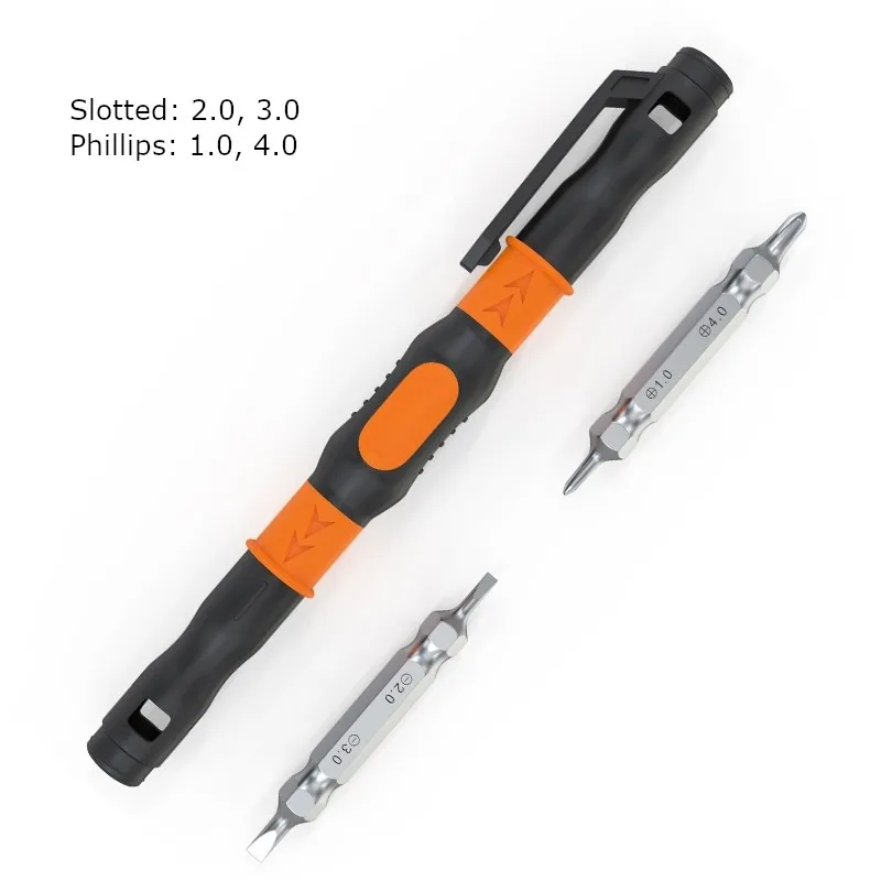 

1pc 135mm Portable 3 In 1 Double-head Bits Screwdriver Pen with Magnetic Two Way Slotted and Phillips Bits DIY Repair Tool Kit