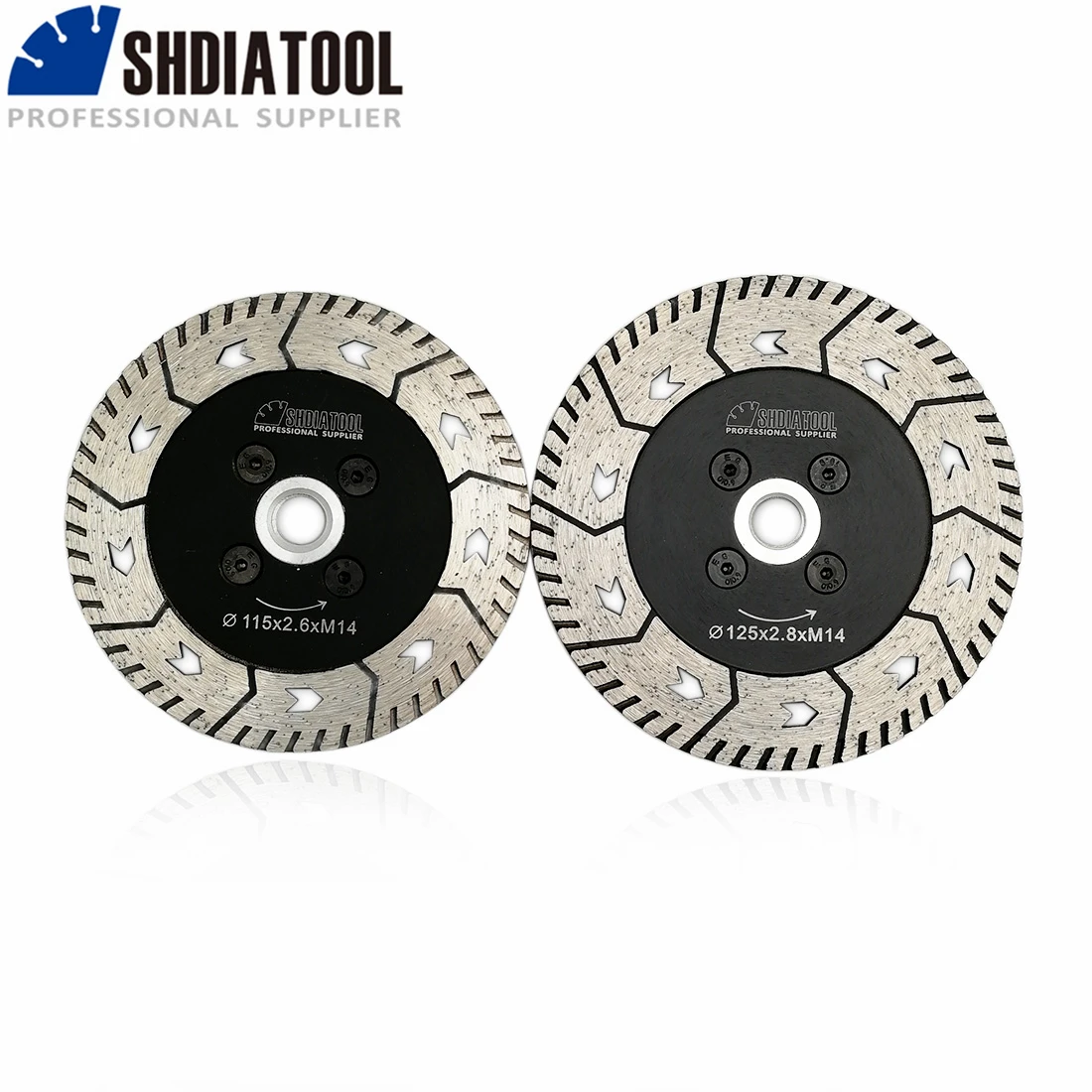 

SHDIATOOL 1 шт. 115/125 мм Алмазная двухсторонняя пила M14 или 5/8 "-11 фланец Гранит Мрамор Бетон Кирпич режущий диск