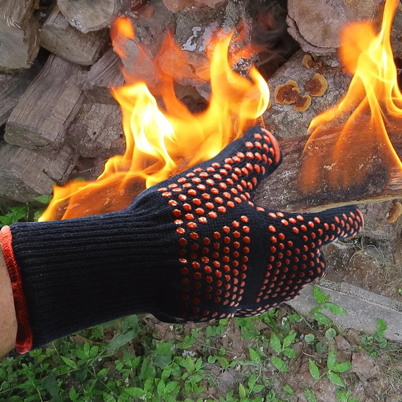 Gants de Barbecue en Silicone, résistants à la chaleur, 1472 °F, simples,  résistants au feu, pour la cuisson au micro-ondes - AliExpress