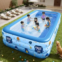 Grande piscine gonflable de 1,5/2,6 m à 3 couches, pour intérieur et extérieur, jouet pour enfants, piscine épaissie à motif de dessin animé, jeu aquatique familial pour jardin 1