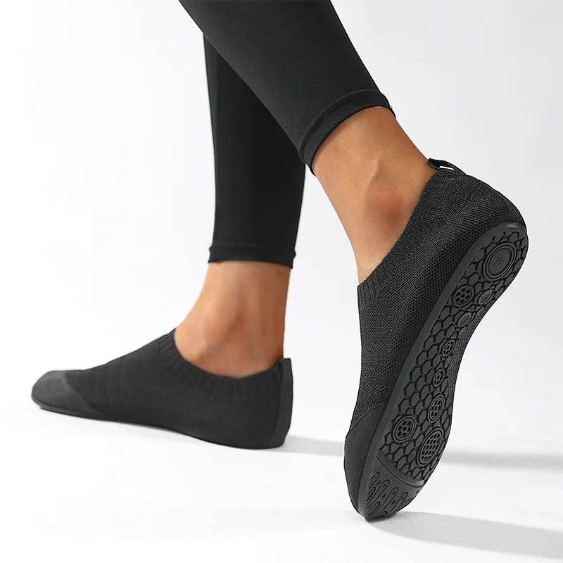 Men Home Slippers Family Indoor Fully Closed Slippers Non-slip Slip On Mesh Sock Women Slides Large Size 39-47