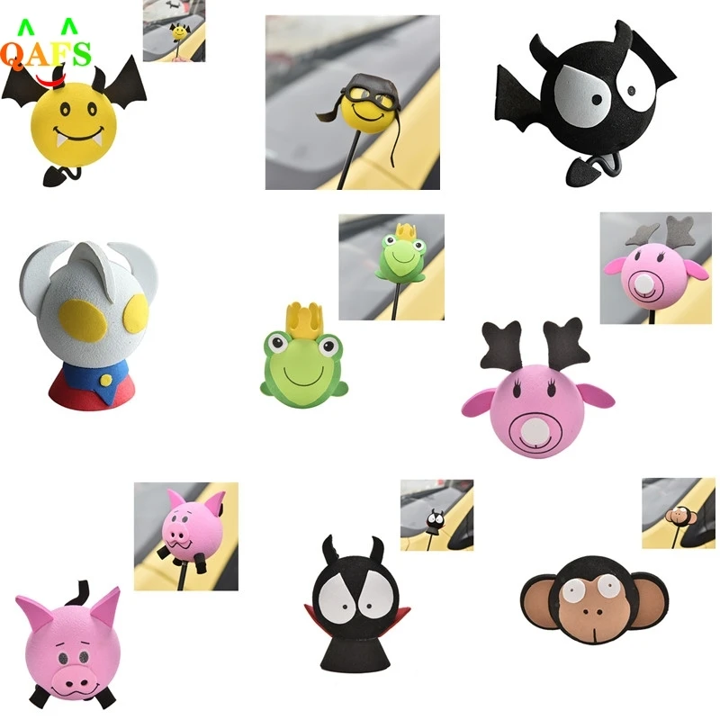 thumbnail interactive-video image 1 of COGEEK Car Antenna Topper Cute Cartoon Big Eyes Bat Foam Antenna 1 of 11