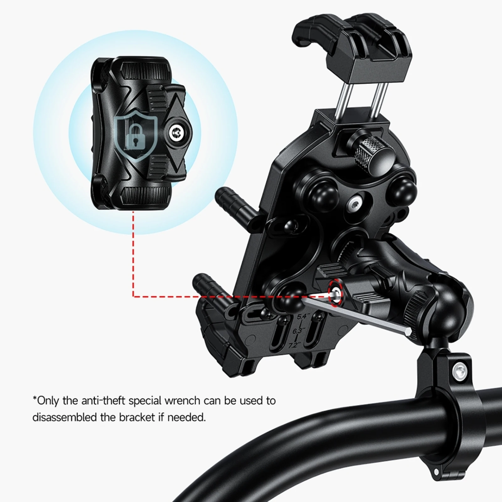 Ulefone Bicycle Holder Ulefone Armor Mount Pro AM02 Universal Bicycle Handle Phone Holder