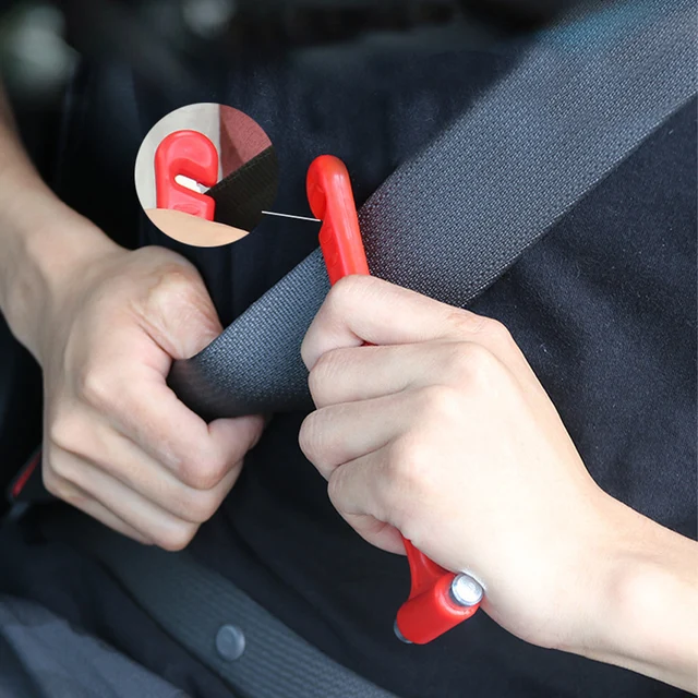 Blarie SafeHammer - Martillo para romper cristales y cortador de cinturón  de seguridad, herramienta de rescate automático, martillo de seguridad para