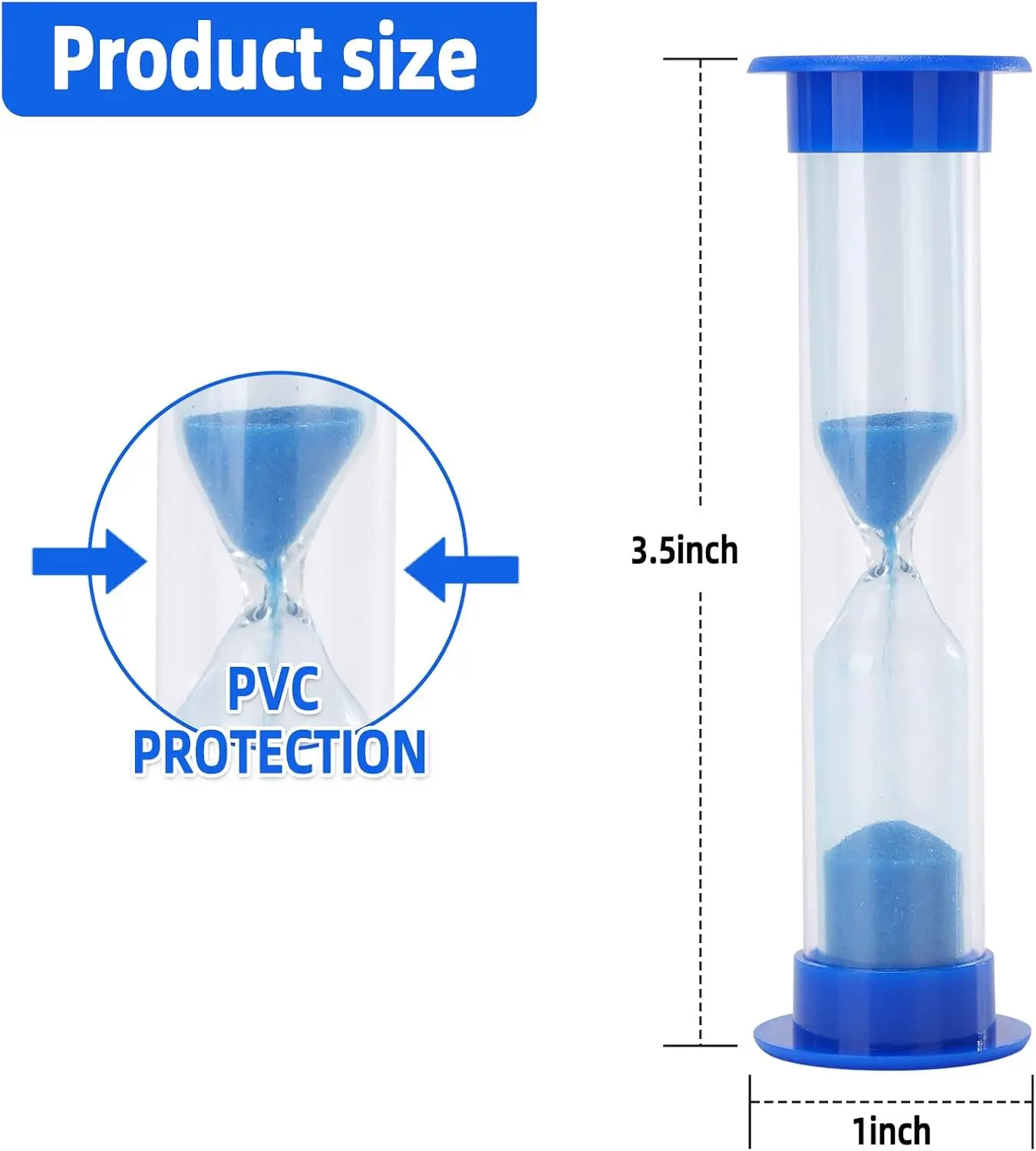 6Pcs 3-Minute Hourglass Colored Plastic Hourglass Ornament Child Tooth Brushing Creative Mini Timer For Brushing Teeth Clocks colored hourglass
