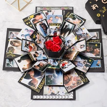 Surprise Lovely Boxes Packaging Explosion Couple Love Memory Photo Album Anniversary Party Birthday Mothers Valentines Day Gifts