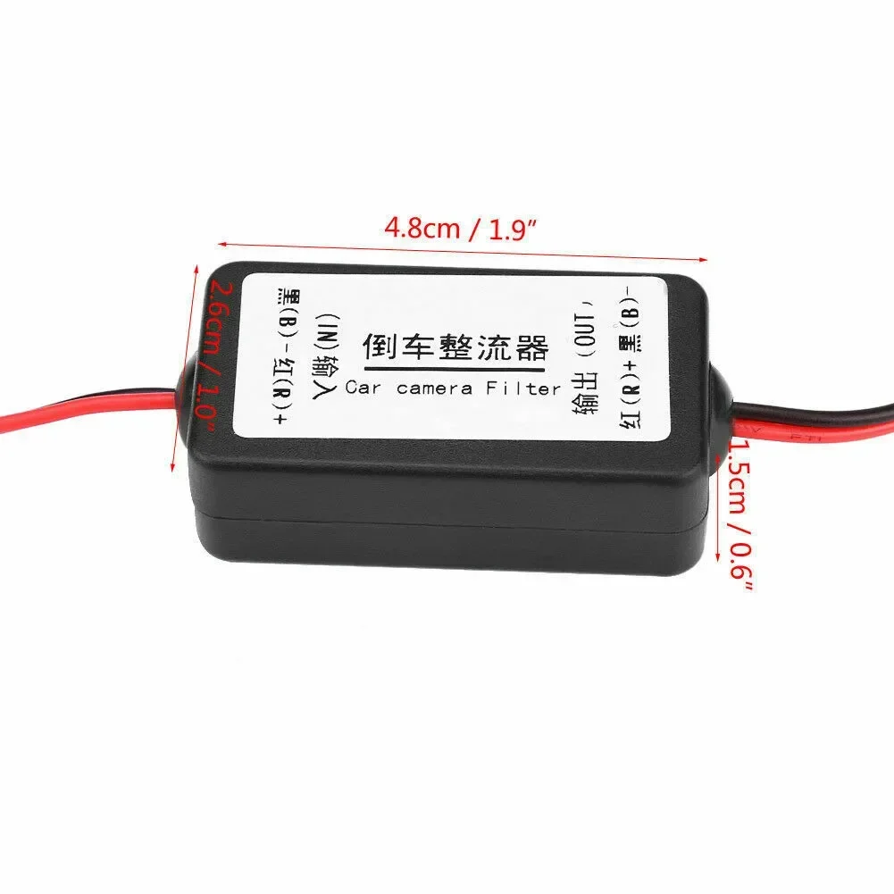 DC Gleichrichter, Auto Rückfahrkamera Einparkhilfen 12V DC Relais Einparkhilfen Kondensator Anschluss für Backup Kamera Gleichrichter Auto Kamera Filter für Deutschland/Amerikanische Autoserie
