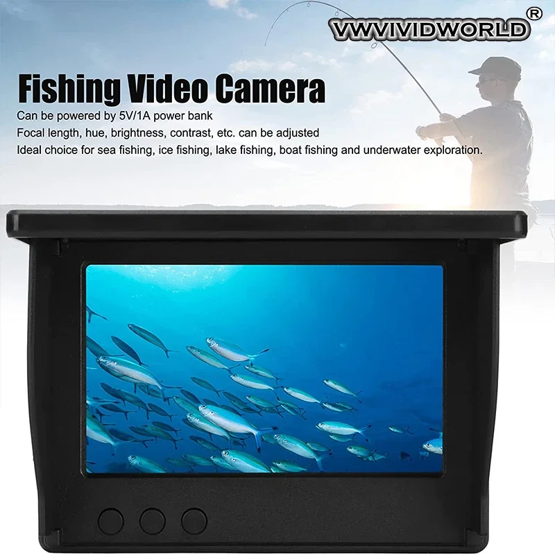 Caméra De Pêche Sous-marine 9" DVR Avec Détecteur De Poissons - 15/30/50m, IP68, Vision Nocturne