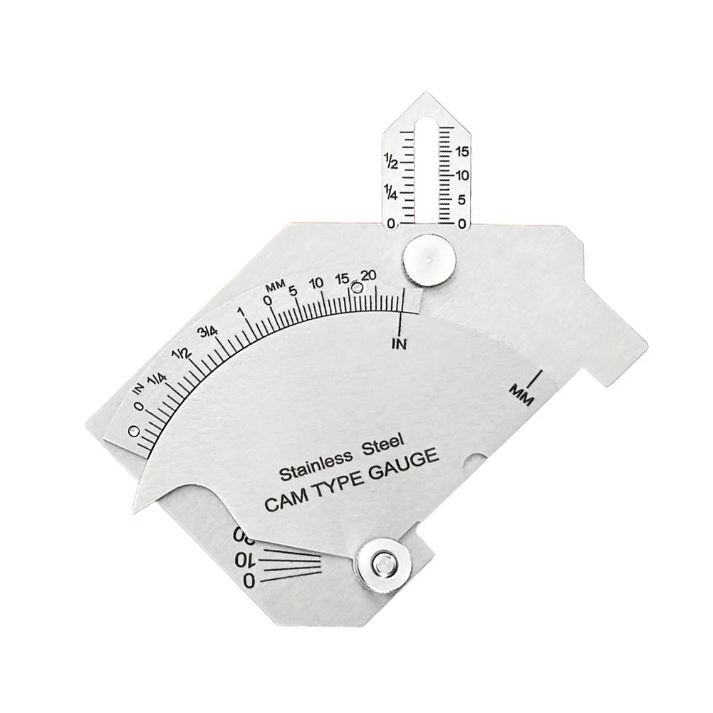 MG-8 캠 타입 용접선자, 용접 조인트의 중요 치수(목구경, 다리 길이, 루트 페이스 포함) 측정용