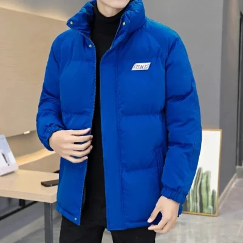 2024 Winter Cotton Padded Coat Mens Solid Loose Puffer Jacket Parkas Casual Female Thickening Warm Outwear Winter Coat Jacket