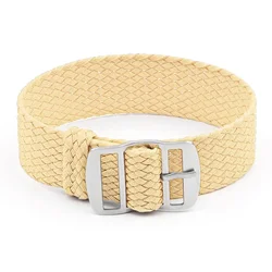 Versatile Fabric Woven Nylon Watch Band Wristband - 14mm (Khaki)